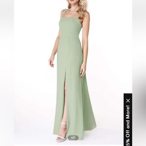 Azazie Dusty Sage Green Formal Dress